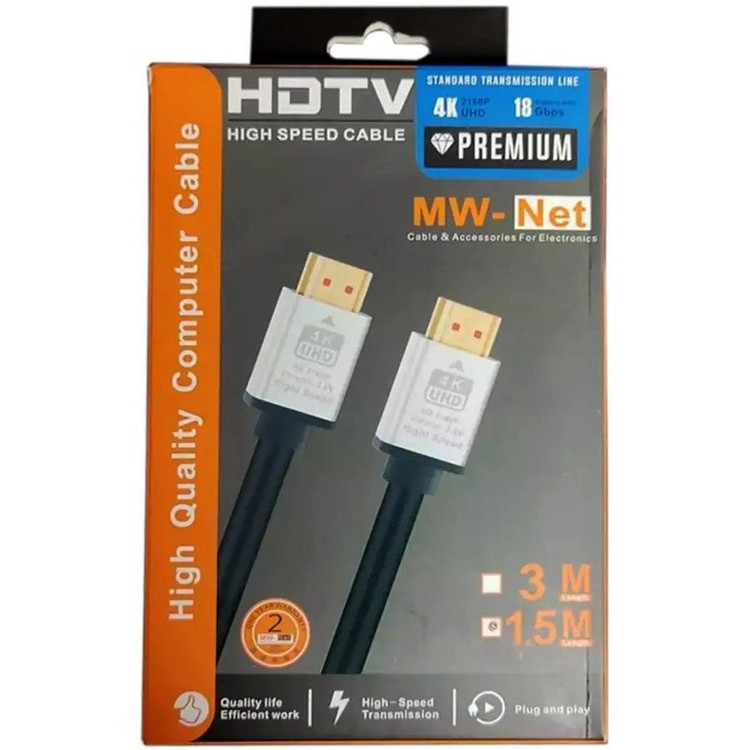 کابل hdmi 4k برند mw net متراژ 1.5