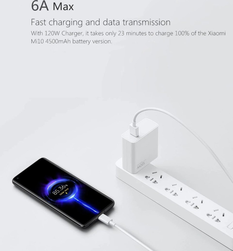 آداپتور شارژر فست شارژ 120 وات شیائومی اصلی با گارانتی طلایی Xiaomi Adaptor Charger MDY-13-EE