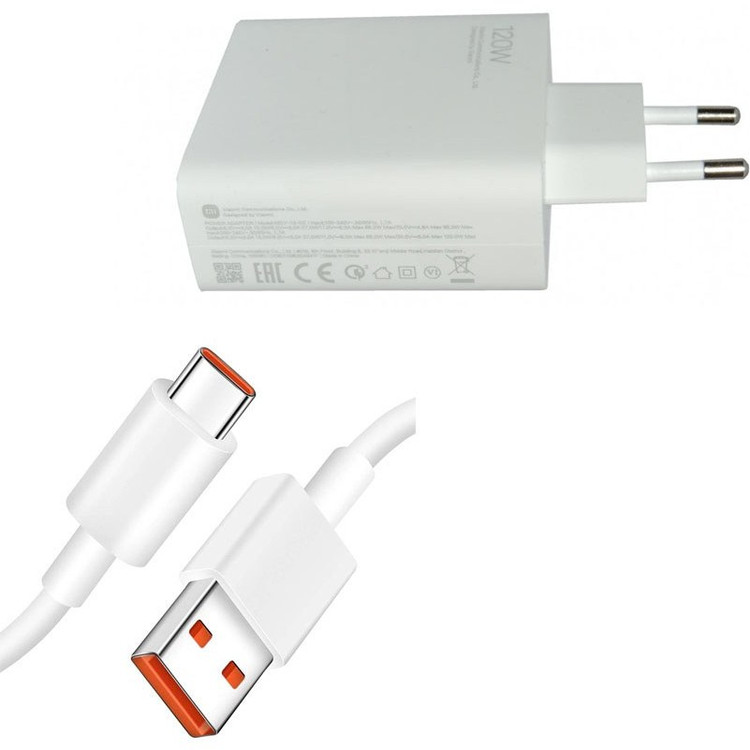آداپتور شارژر فست شارژ 120 وات شیائومی اصلی با گارانتی طلایی Xiaomi Adaptor Charger MDY-13-EE