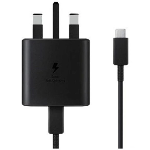 شارژر دیواری 45 وات سامسونگ مدل EP-TA4510 به همراه کابل تبدیل USB-C دو پین