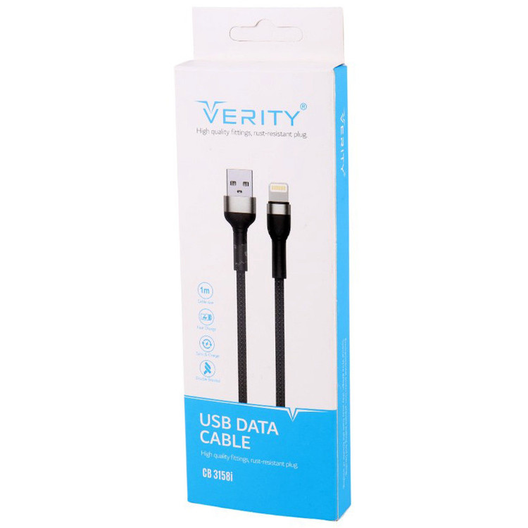 کابل آیفونی فست شارژ Verity CB-3158i 1m